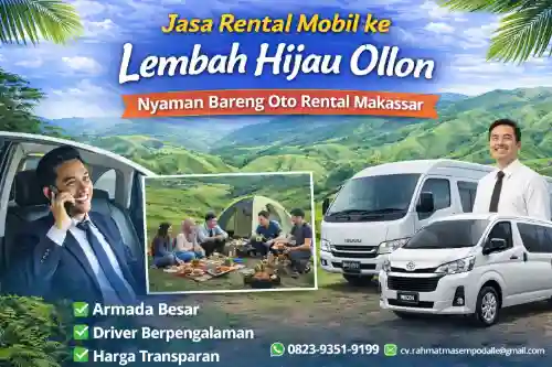 jasa rental mobil kelembah hijau ollon
