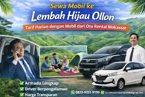 sewa mobil ke lembah hijau ollon
