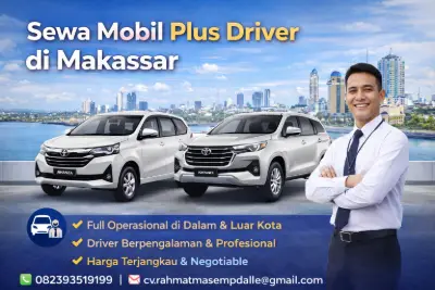 Sewa Mobil Plus Driver di Makassar