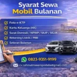 Syarat Sewa Mobil Bulanan