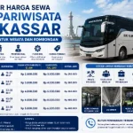 Daftar Harga Sewa bus pariwisata makassar