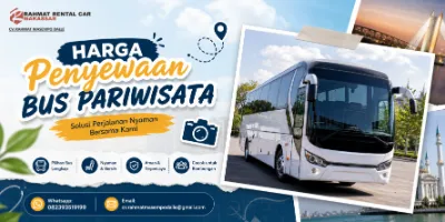 Harga Penyewaan Bus Pariwisata di Makassar
