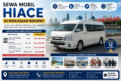 Sewa Mobil Hiace di Makassar Berapa