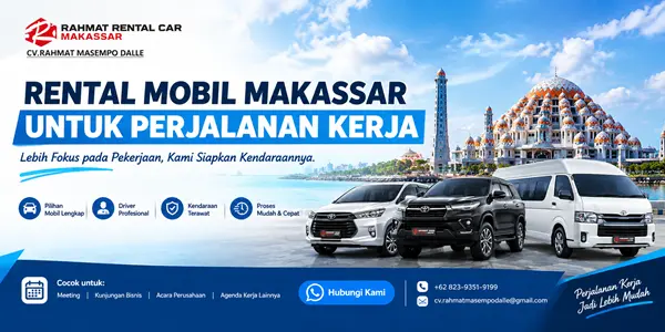 rental mobil perjalanan kerja makassar