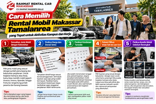Cara Memilih Rental Mobil Makassar Tamalanrea yang Tepat