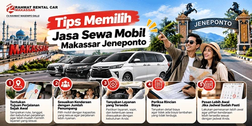 Tips Memilih Jasa Sewa Mobil Makassar Jeneponto